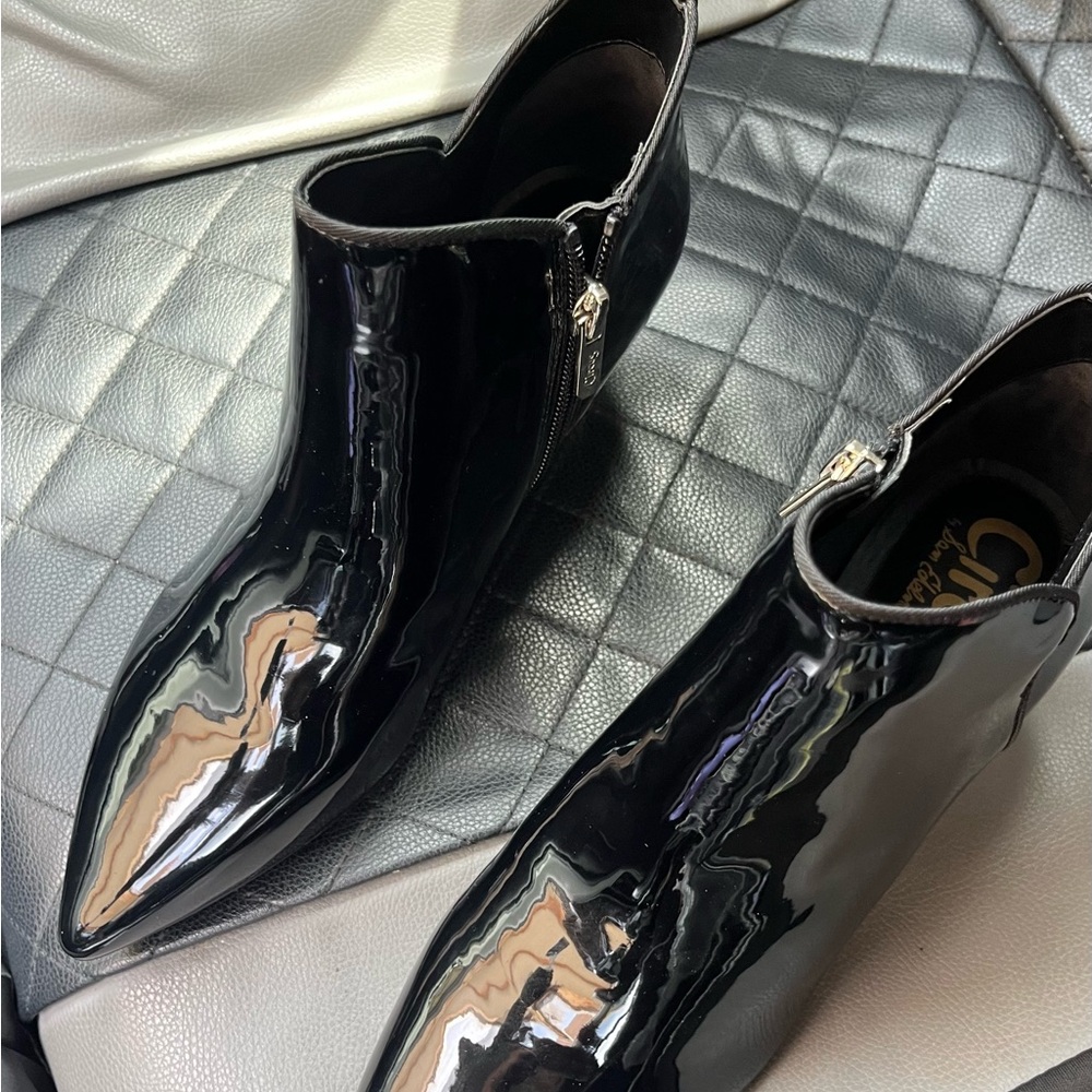Circus by Sam Edelman Shiny Black Ankle Booties - Picture 5 of 13